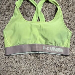 Under Armour Green Sports Bra with Crisscross Straps